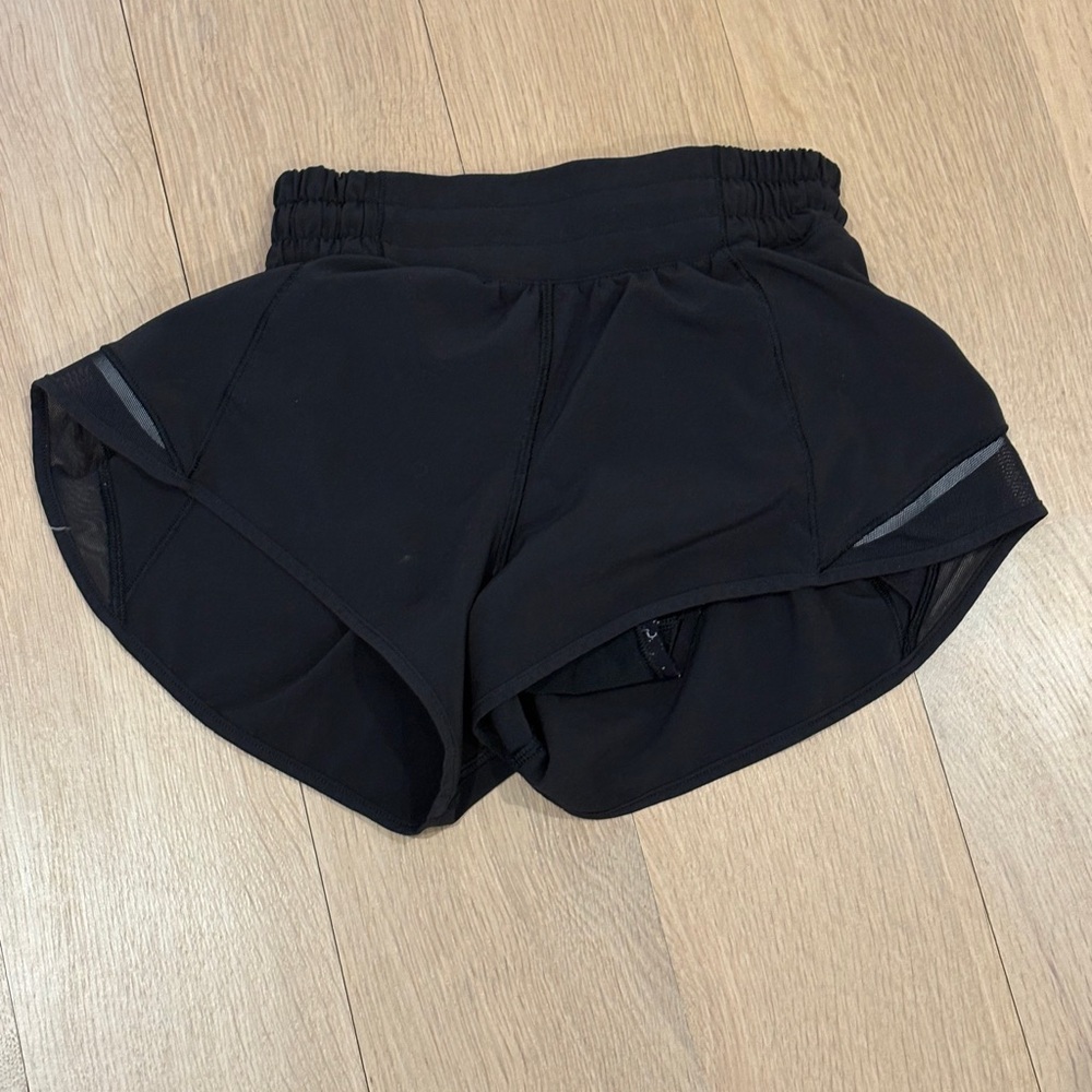 Black Lululemon shorts. Size 0